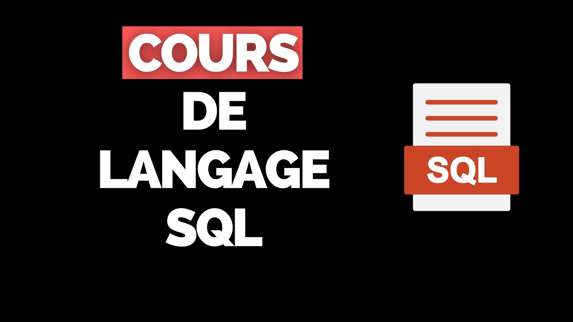 Cours de langage SQL