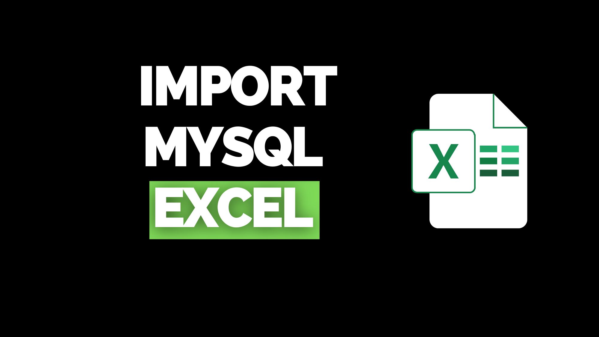 Importer données MySQL dans Excel